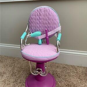 Purple and Teal Doll Salon Chair